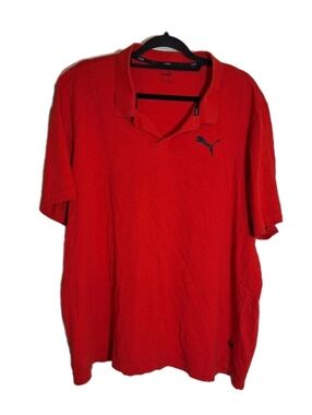 Puma Red Short Sleeve Polo Shirt Men's sz XXL